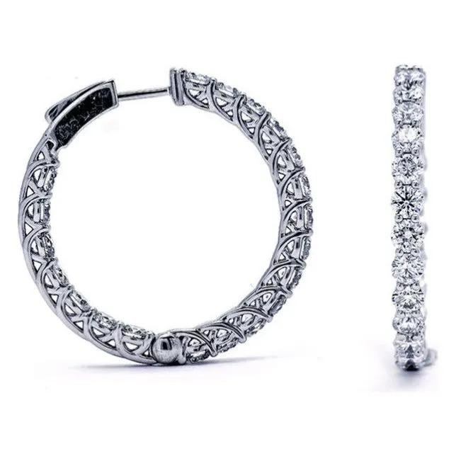 18K 5.79 Carat Hoops