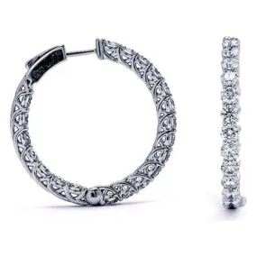 18K 5.79 Carat Hoops