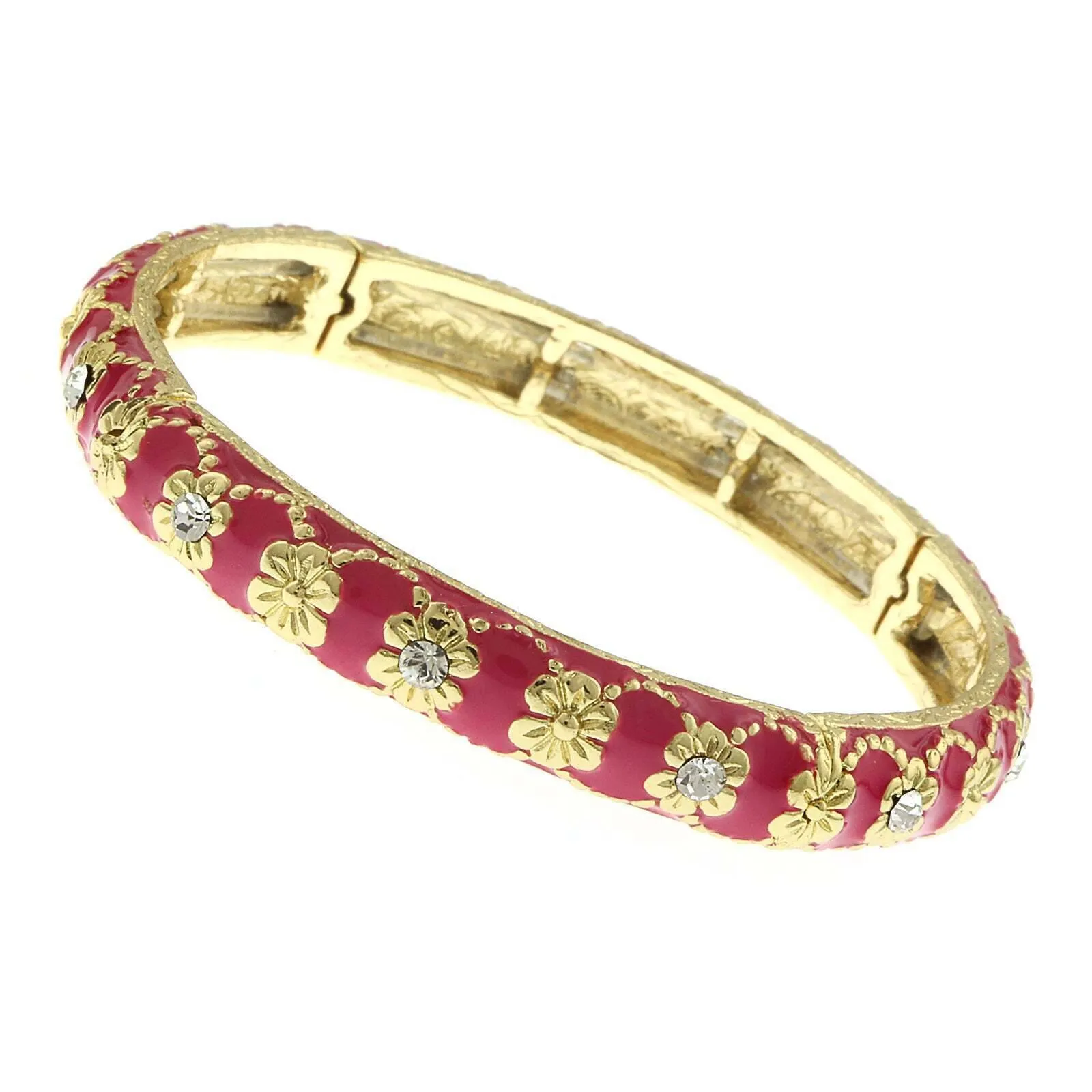 2028 Jewelry Crystal Flower Stretch Bracelet