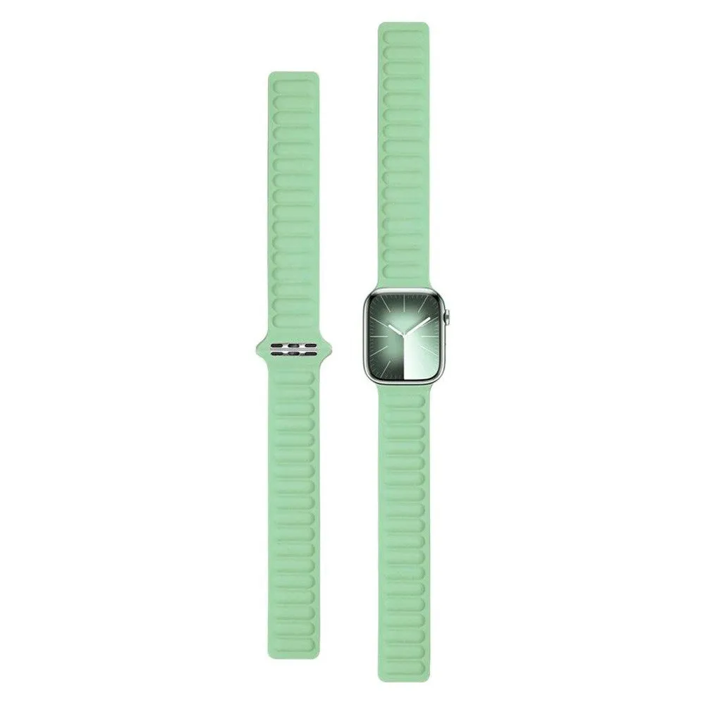 Apple Watch (38/40/SE/41/42mm) Lippa Magnetisk Læder Rem - Turkis