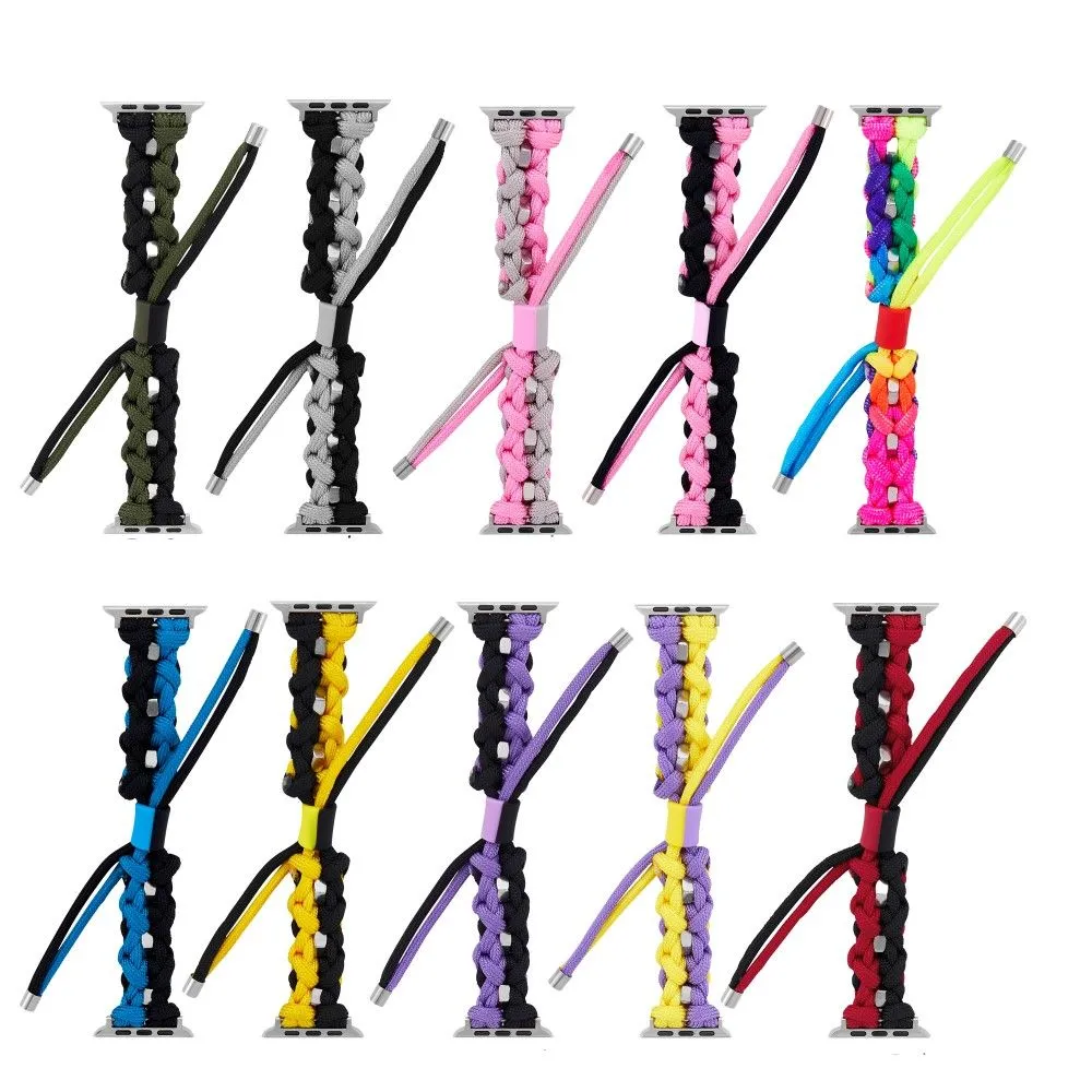 Apple Watch (45mm) unique nylon watch strap - Multicolor