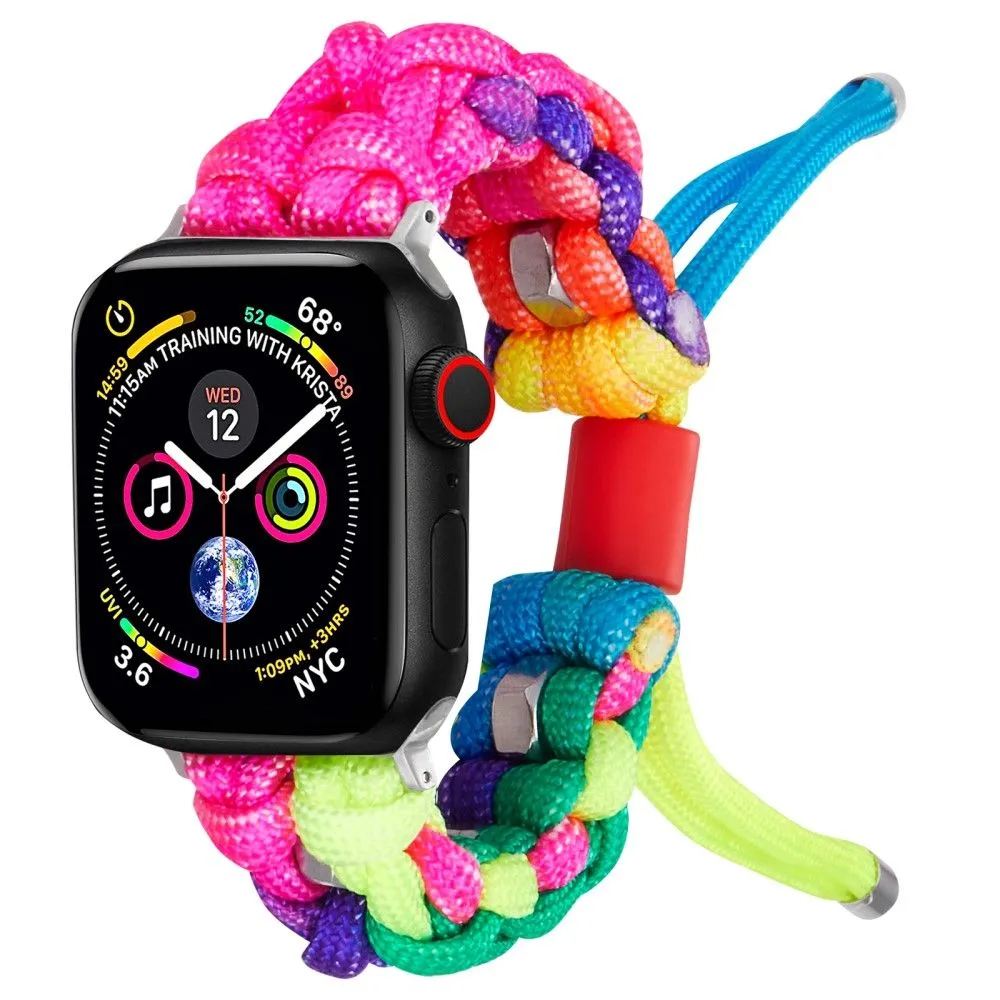 Apple Watch (45mm) unique nylon watch strap - Multicolor