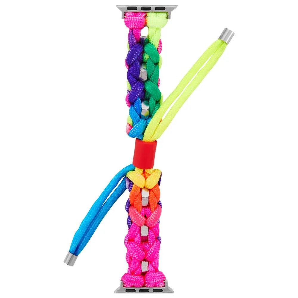 Apple Watch (45mm) unique nylon watch strap - Multicolor