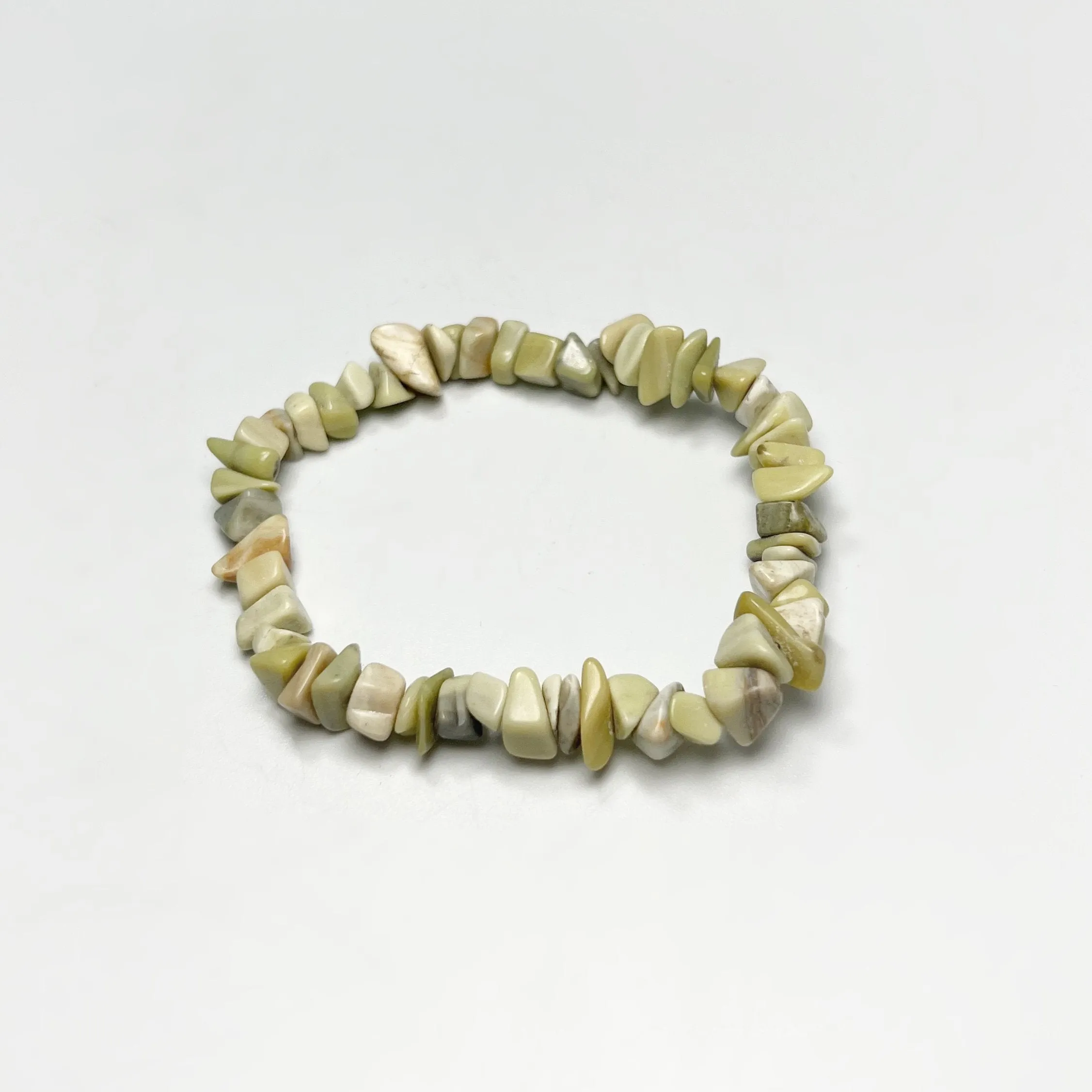 Butter Jade Chip Beaded Bracelet
