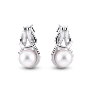 Button Freshwater Pearl Earrings