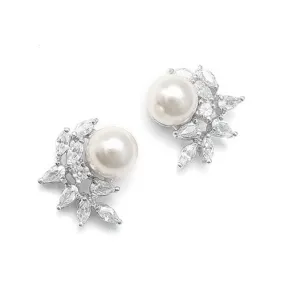 Crescent Pearl Earrings