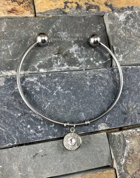 Custom Stainless Steel Adjustable Cuff Bullet Bracelet, 40 Caliber WIN, Pistol
