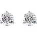 Diamond Earrings 3 Prong Round Stud Martini Setting