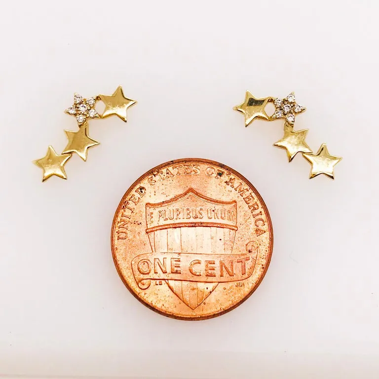 Diamond Star Ear Climbers