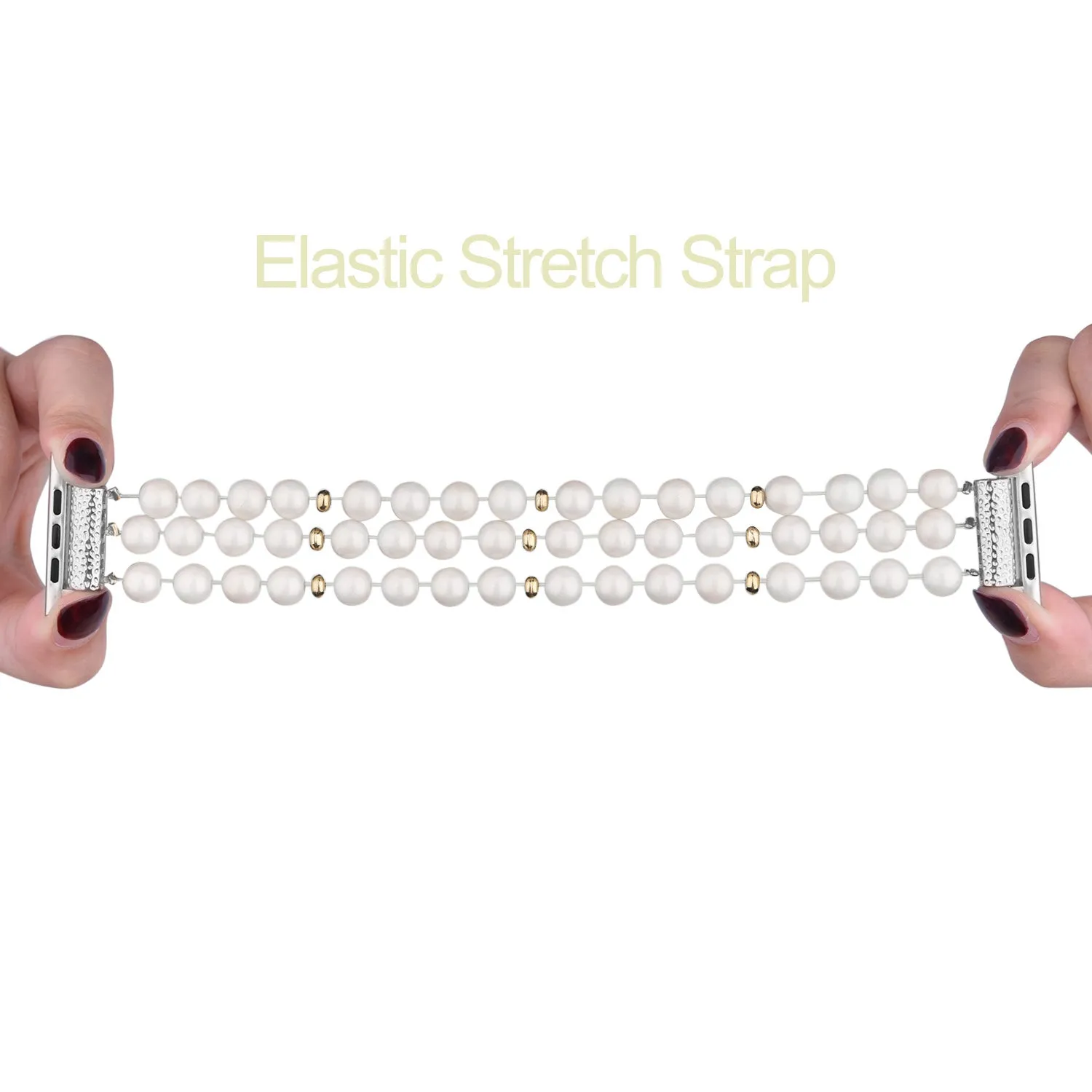 Handmade Beaded Pearl Band for Apple Watch-Assorted Colors