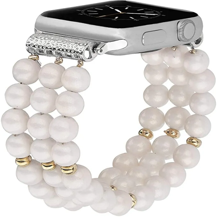 Handmade Beaded Pearl Band for Apple Watch-Assorted Colors
