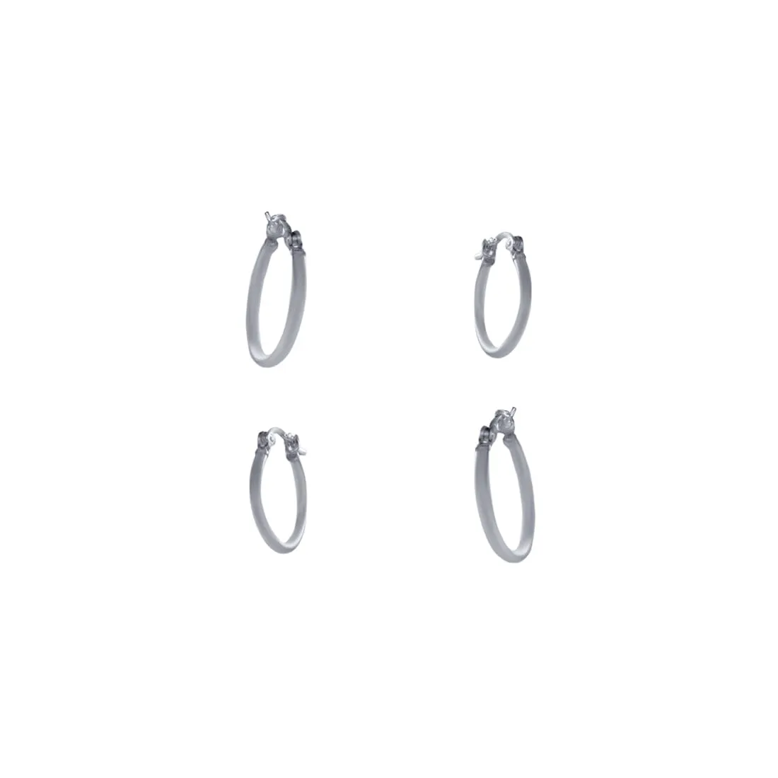 Hoop Earring Set in Sterling Silver