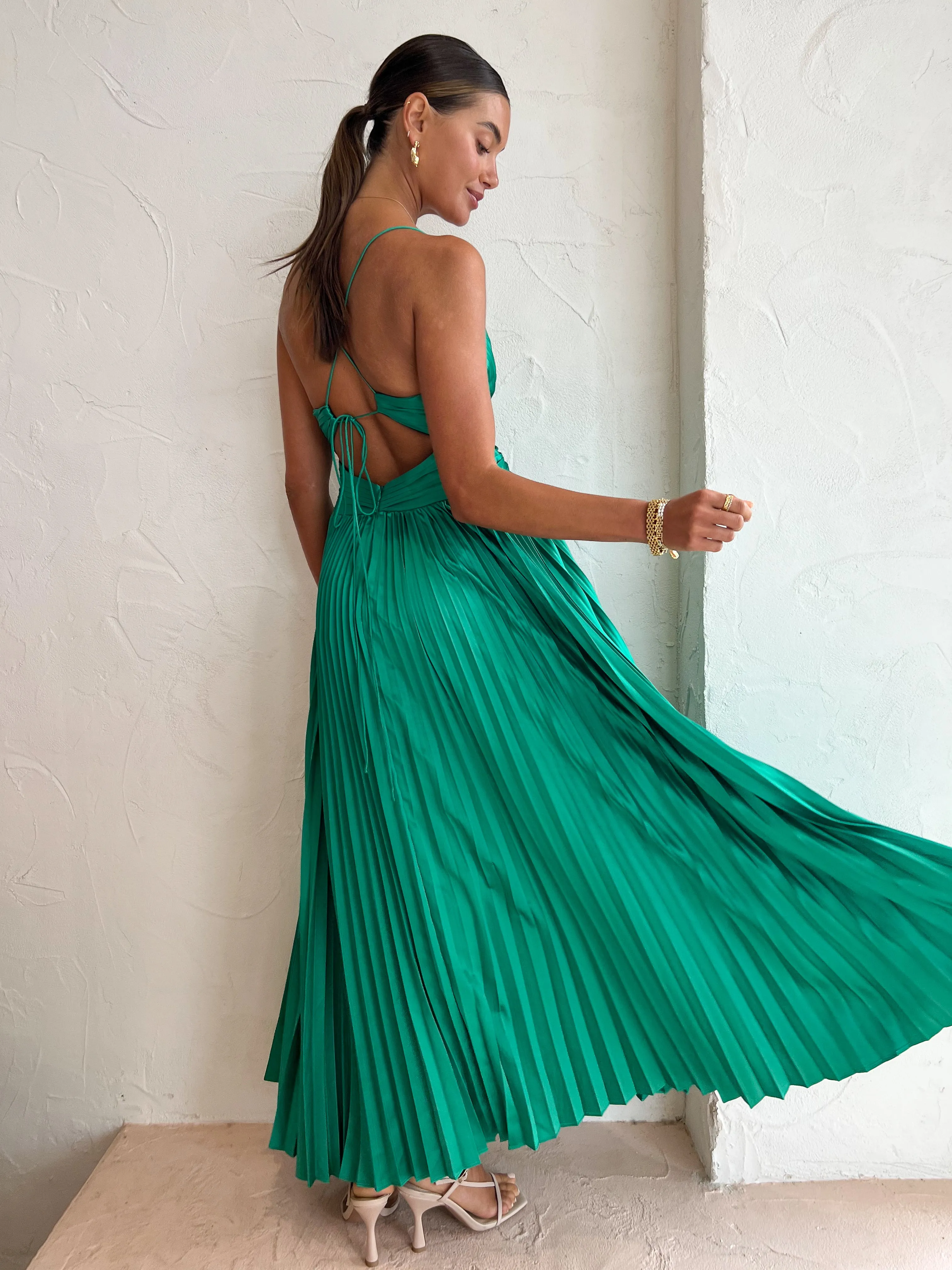 Issy Orla Dress in Jade