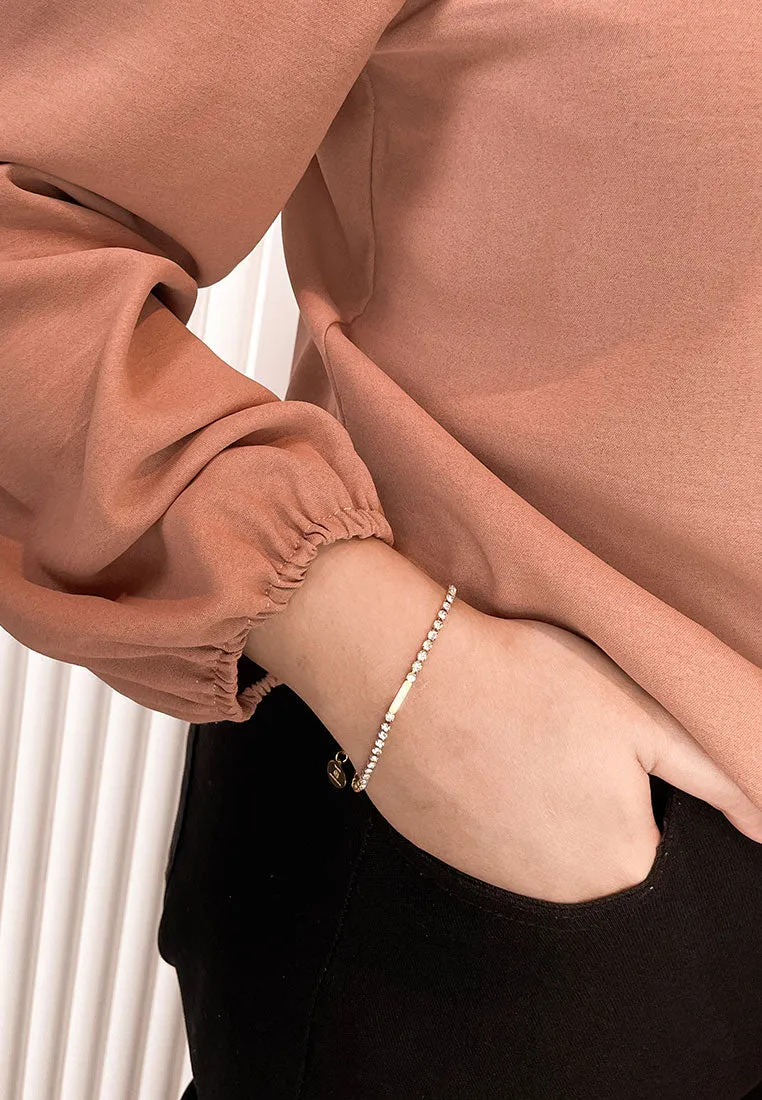 Maison Sparkling CZ Tennis Bracelet Friendship Set
