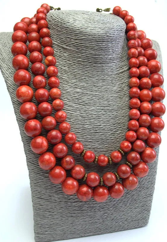 Natural Coral Necklace Ukrainian coral Necklace Vintage Necklace Red Coral Necklace Vintage Coral Genuine Coral Necklace Anniversary gift