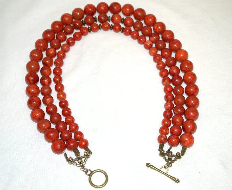 Natural Coral Necklace Ukrainian coral Necklace Vintage Necklace Red Coral Necklace Vintage Coral Genuine Coral Necklace Anniversary gift