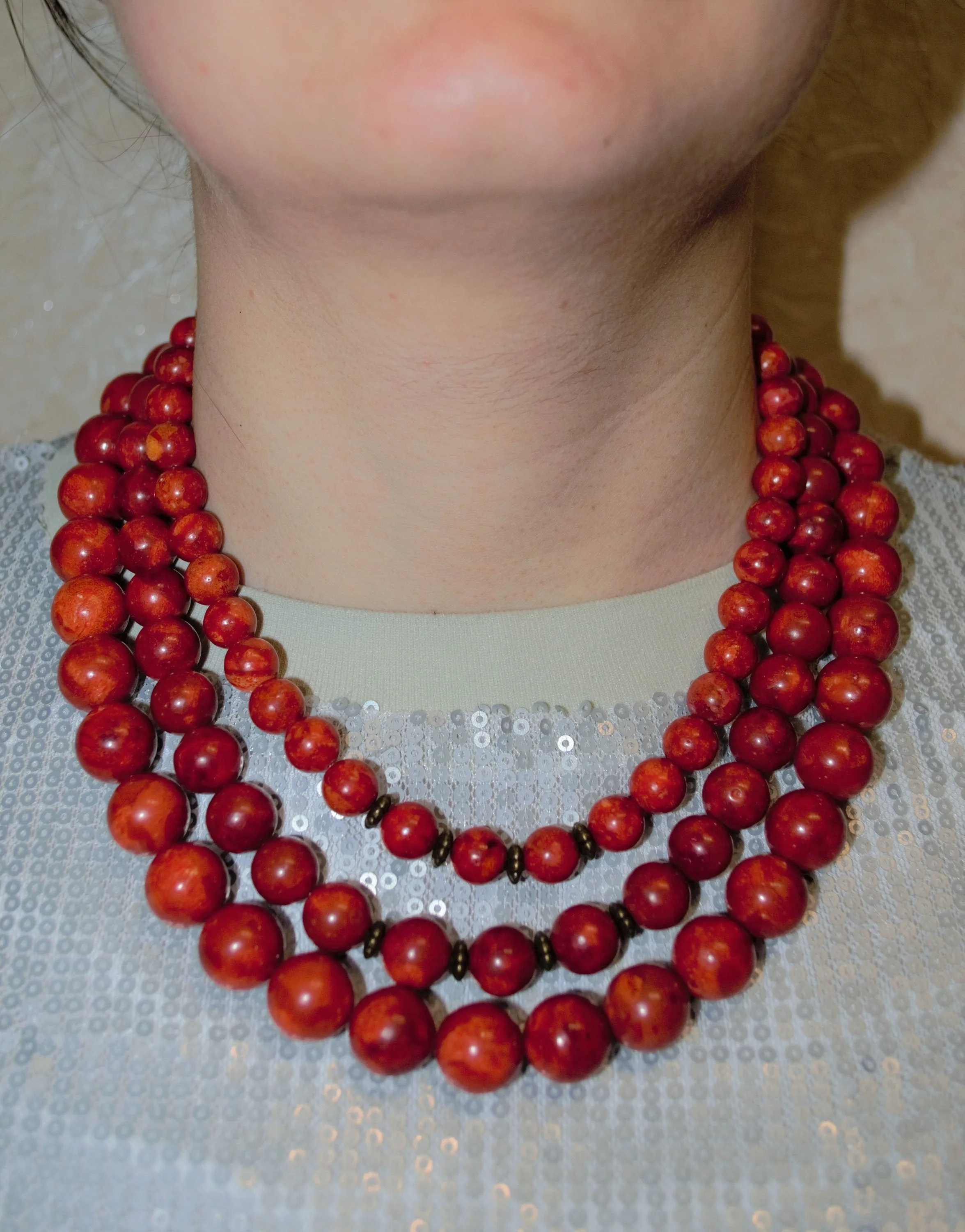 Natural Coral Necklace Ukrainian coral Necklace Vintage Necklace Red Coral Necklace Vintage Coral Genuine Coral Necklace Anniversary gift