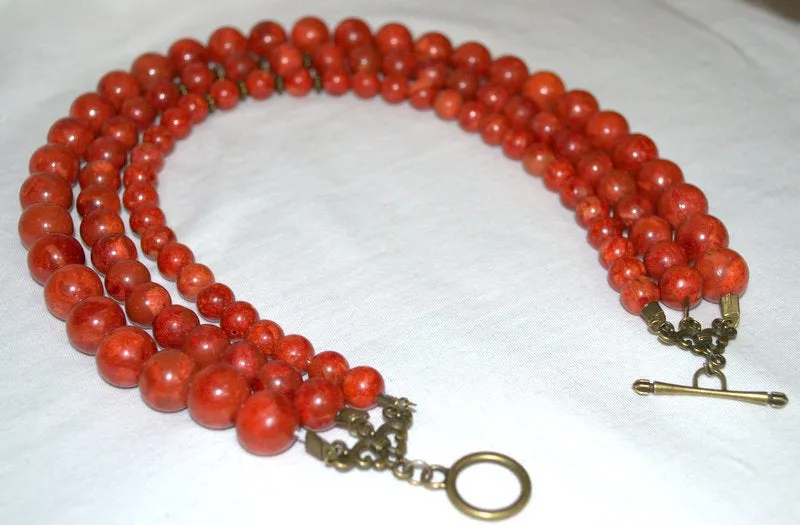 Natural Coral Necklace Ukrainian coral Necklace Vintage Necklace Red Coral Necklace Vintage Coral Genuine Coral Necklace Anniversary gift