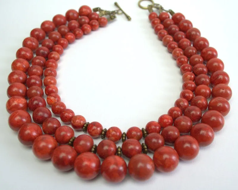 Natural Coral Necklace Ukrainian coral Necklace Vintage Necklace Red Coral Necklace Vintage Coral Genuine Coral Necklace Anniversary gift