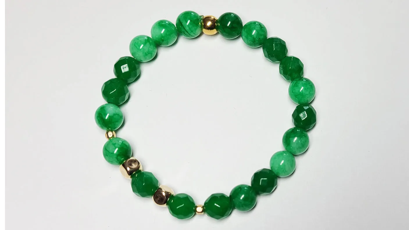 Natural Green Emerald Bracelet-May Birthstone