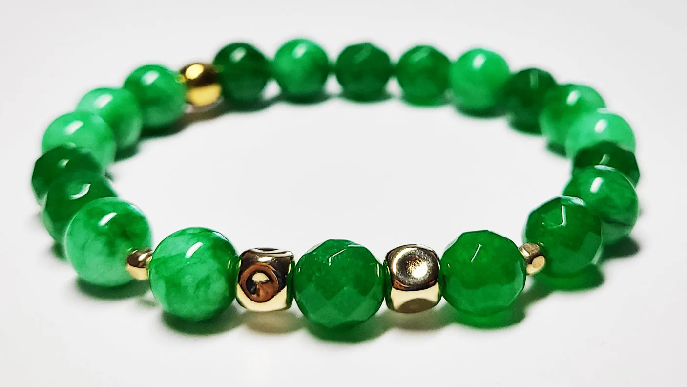Natural Green Emerald Bracelet-May Birthstone