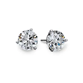 Platinum Brilliant Diamond Stud Earrings