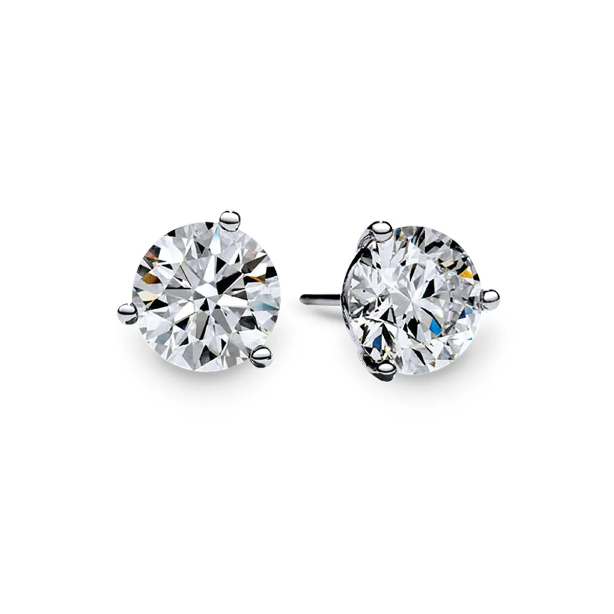 Platinum Brilliant Diamond Stud Earrings
