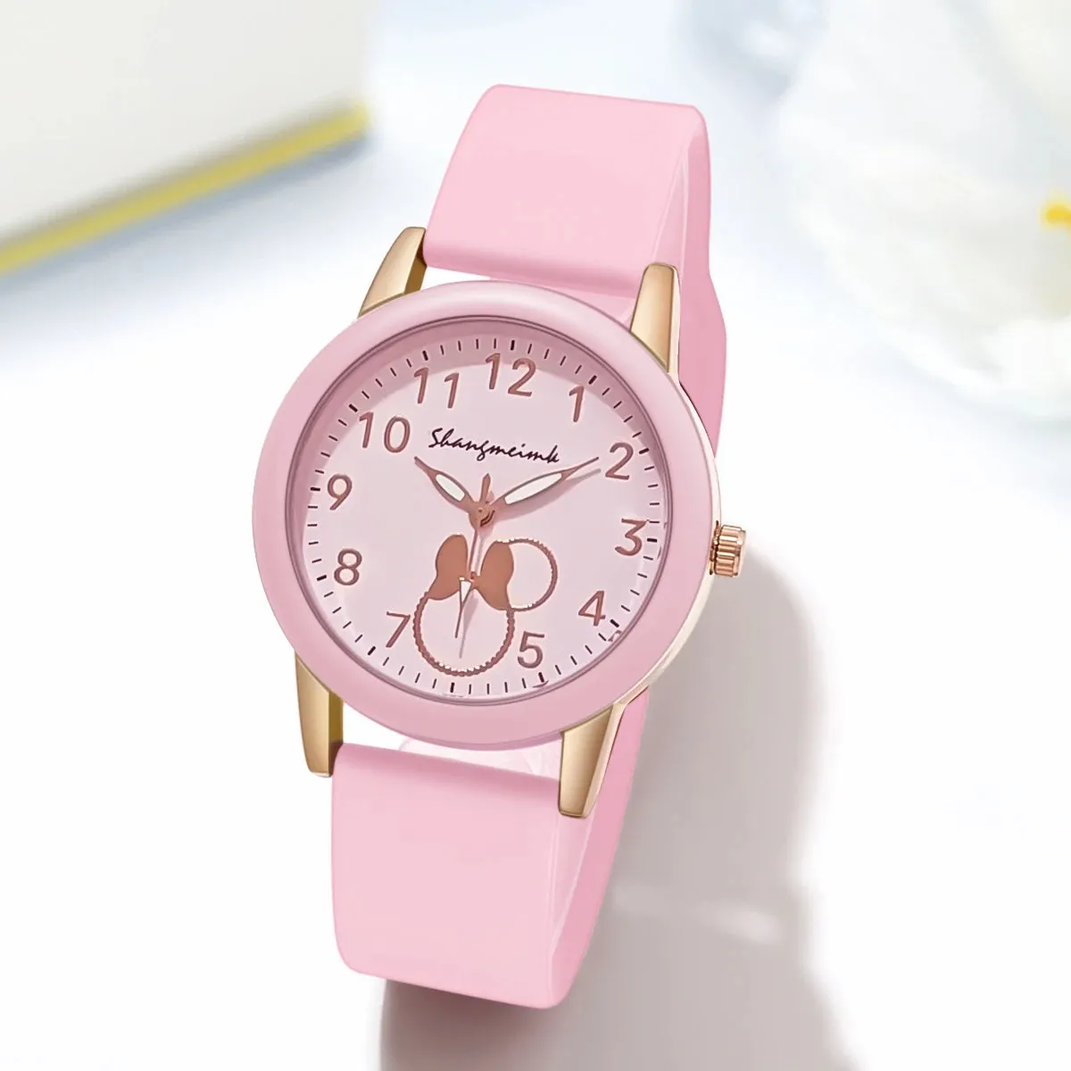 Quartz Watches For Women Luxury Brand Ladies Round Clock Silicone Women's Watch Gift