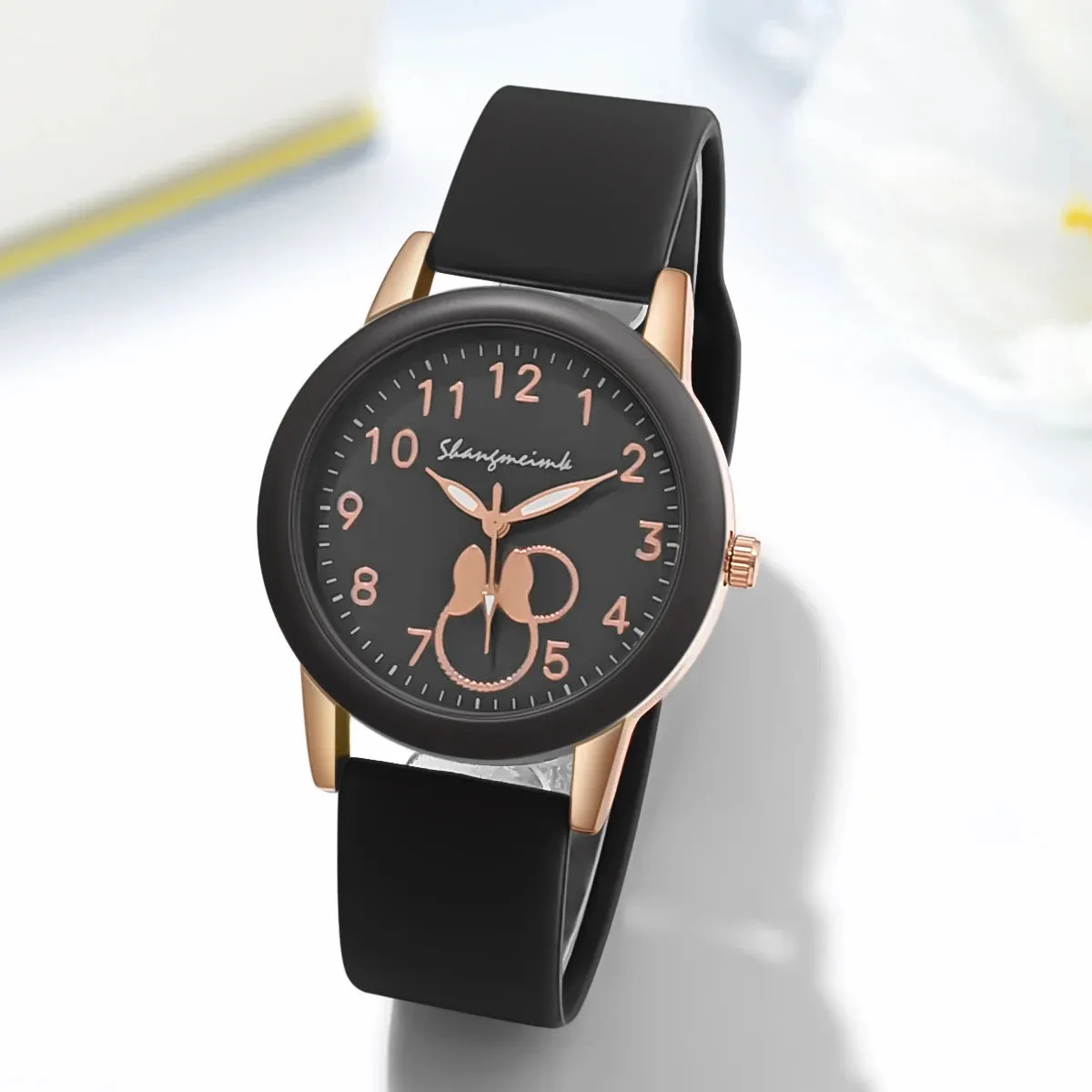 Quartz Watches For Women Luxury Brand Ladies Round Clock Silicone Women's Watch Gift