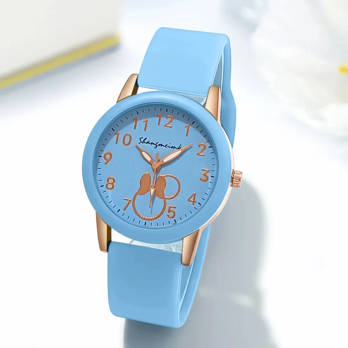 Quartz Watches For Women Luxury Brand Ladies Round Clock Silicone Women's Watch Gift