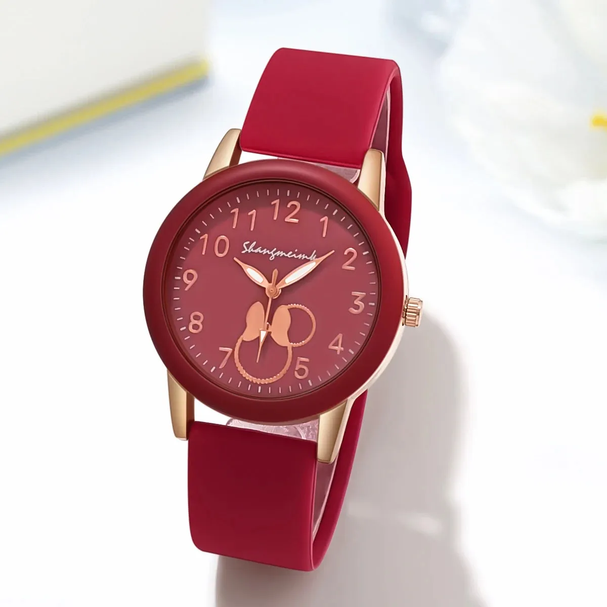 Quartz Watches For Women Luxury Brand Ladies Round Clock Silicone Women's Watch Gift