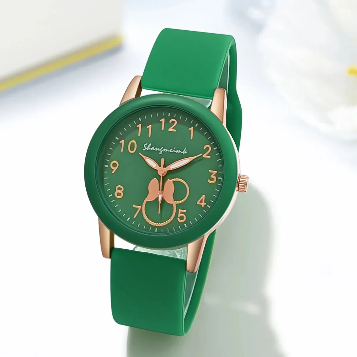 Quartz Watches For Women Luxury Brand Ladies Round Clock Silicone Women's Watch Gift