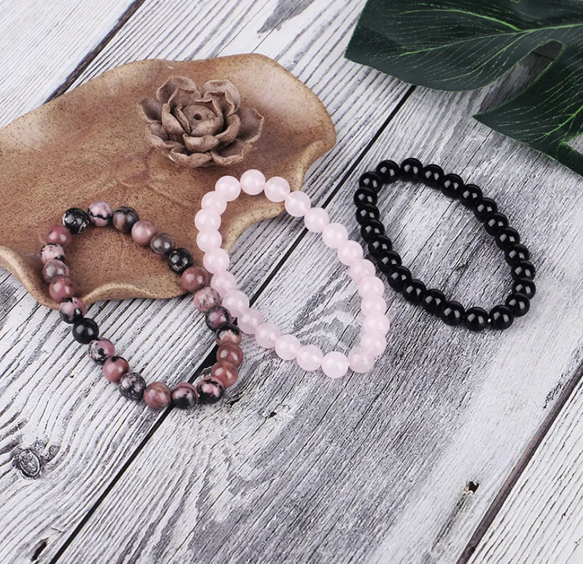Set Bracelet Natural Stone Beaded Bracelet Unisex Three-piece