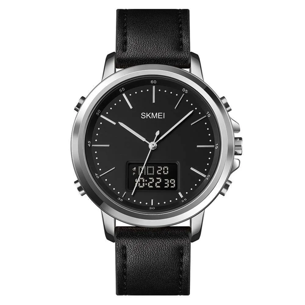 SKMEI 1652 Japan Digital Quartz Dual movement Men's Watch w/ LED Light Display & Stopwatch