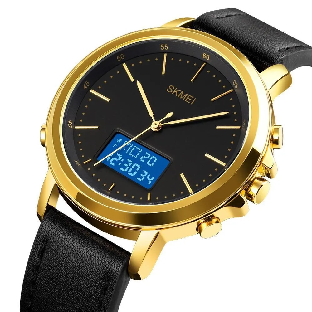SKMEI 1652 Japan Digital Quartz Dual movement Men's Watch w/ LED Light Display & Stopwatch