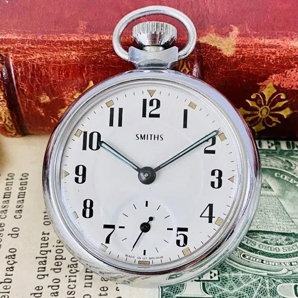 Smith Pocket Watch 51mm Men's Women's Vintage Analog Manual Gentleman's UK Rare