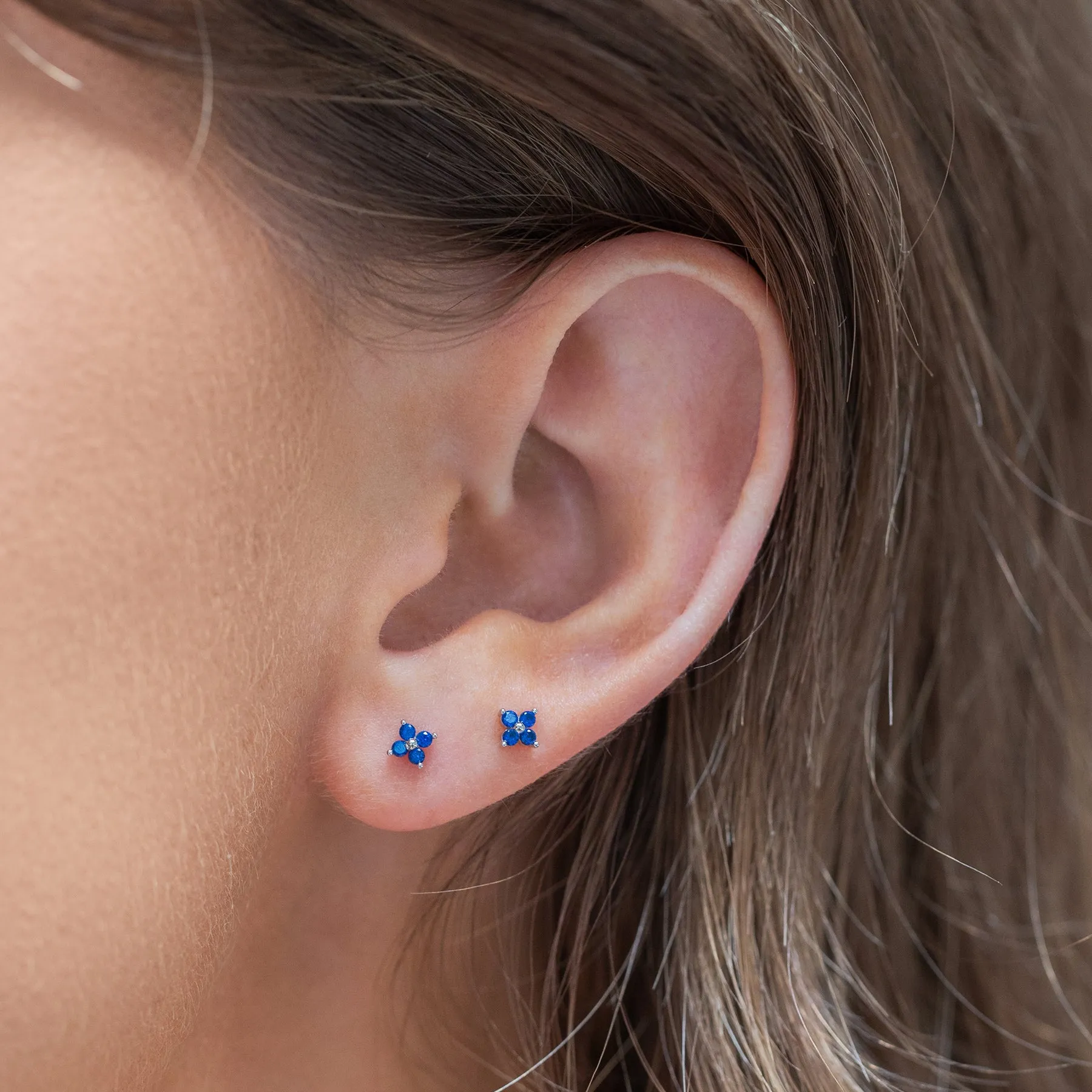 Teeny Tiny Sapphire Cluster Studs