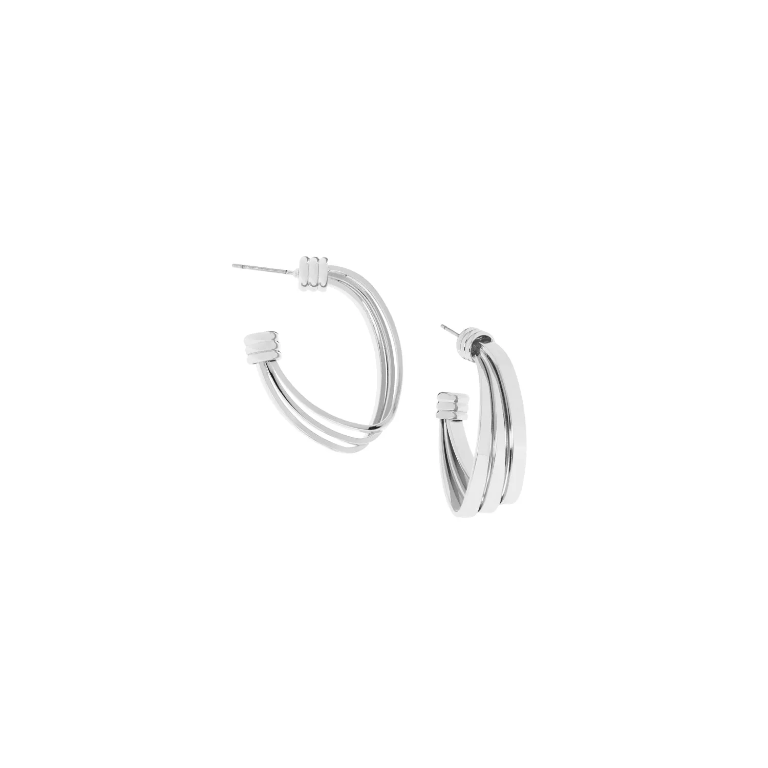 triple layered oval post hoop