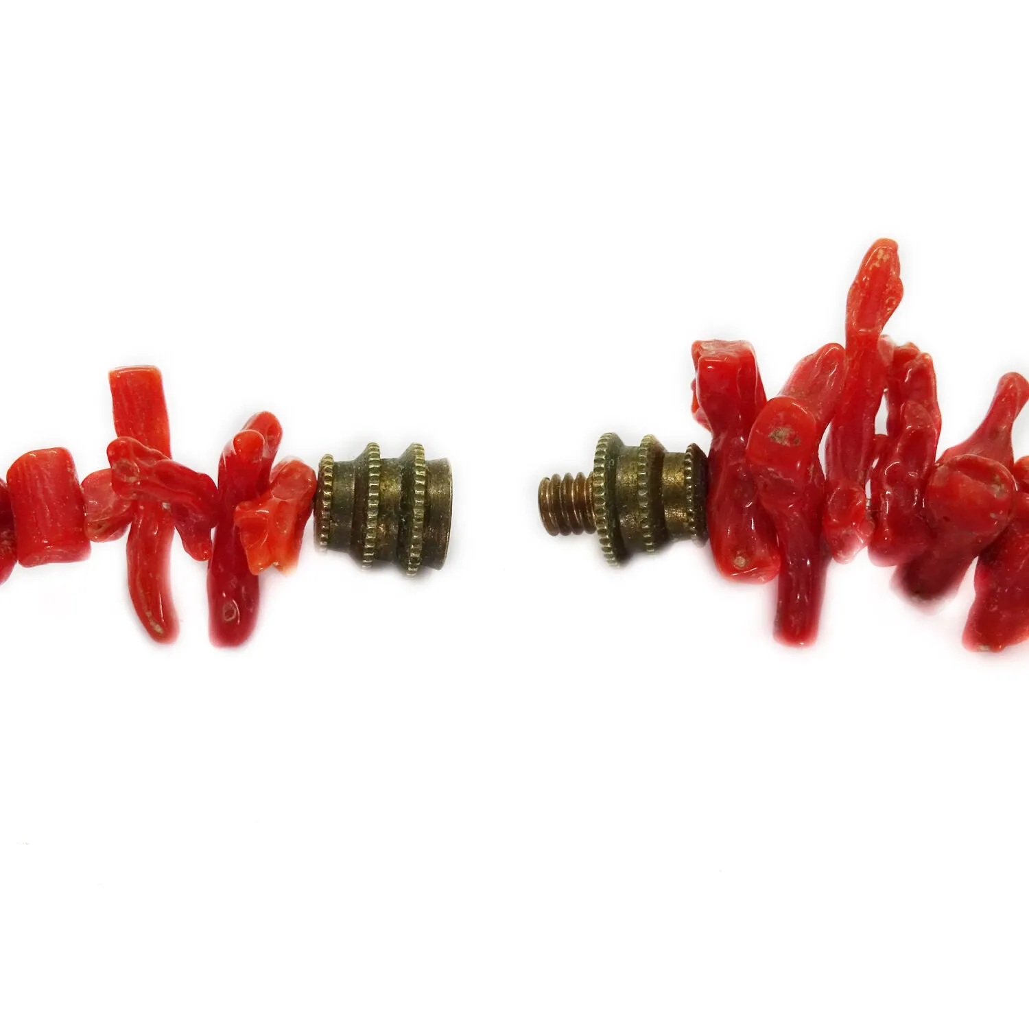 Vintage Natural Salmon Branch Coral Necklace 23"
