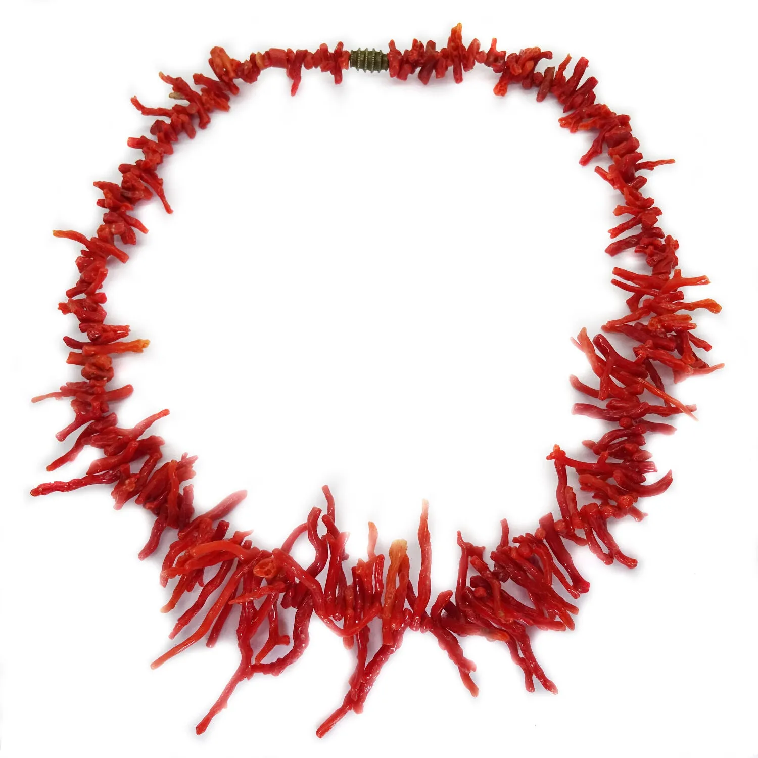 Vintage Natural Salmon Branch Coral Necklace 23"